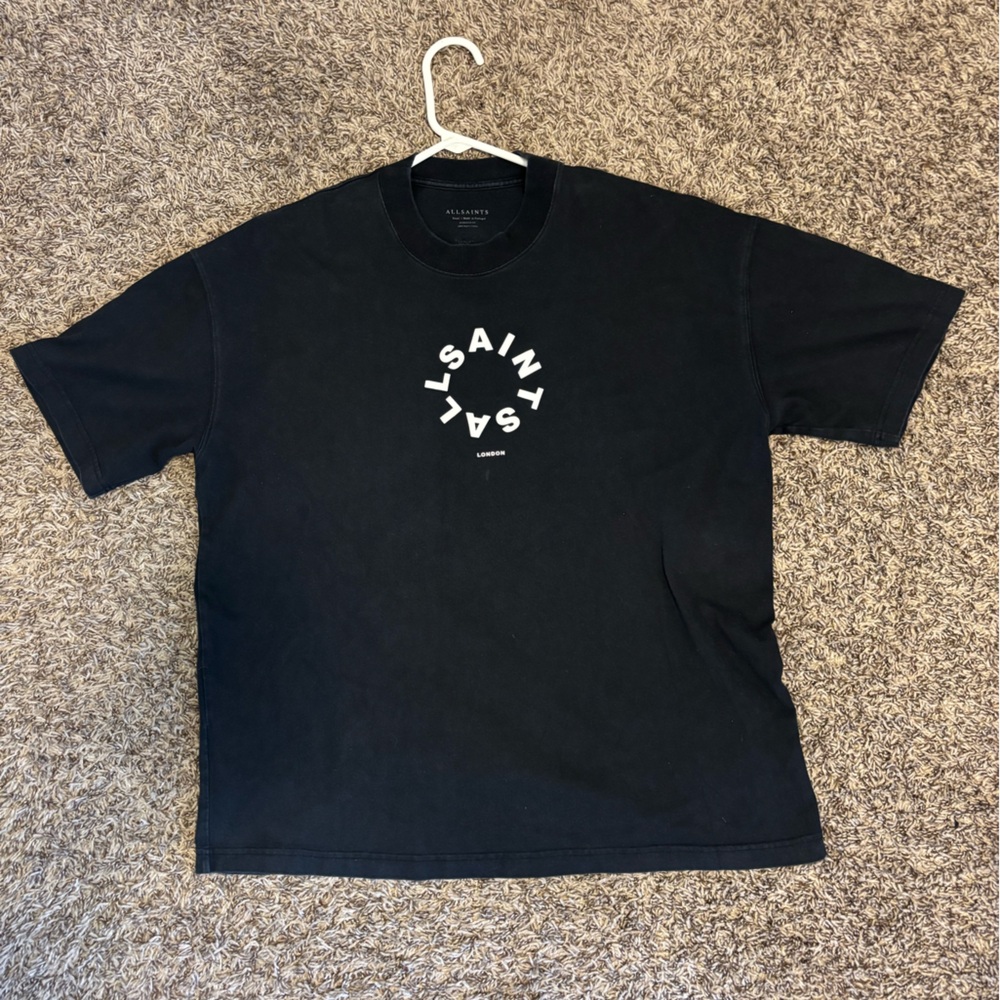 All Saints Black Graphic Tee